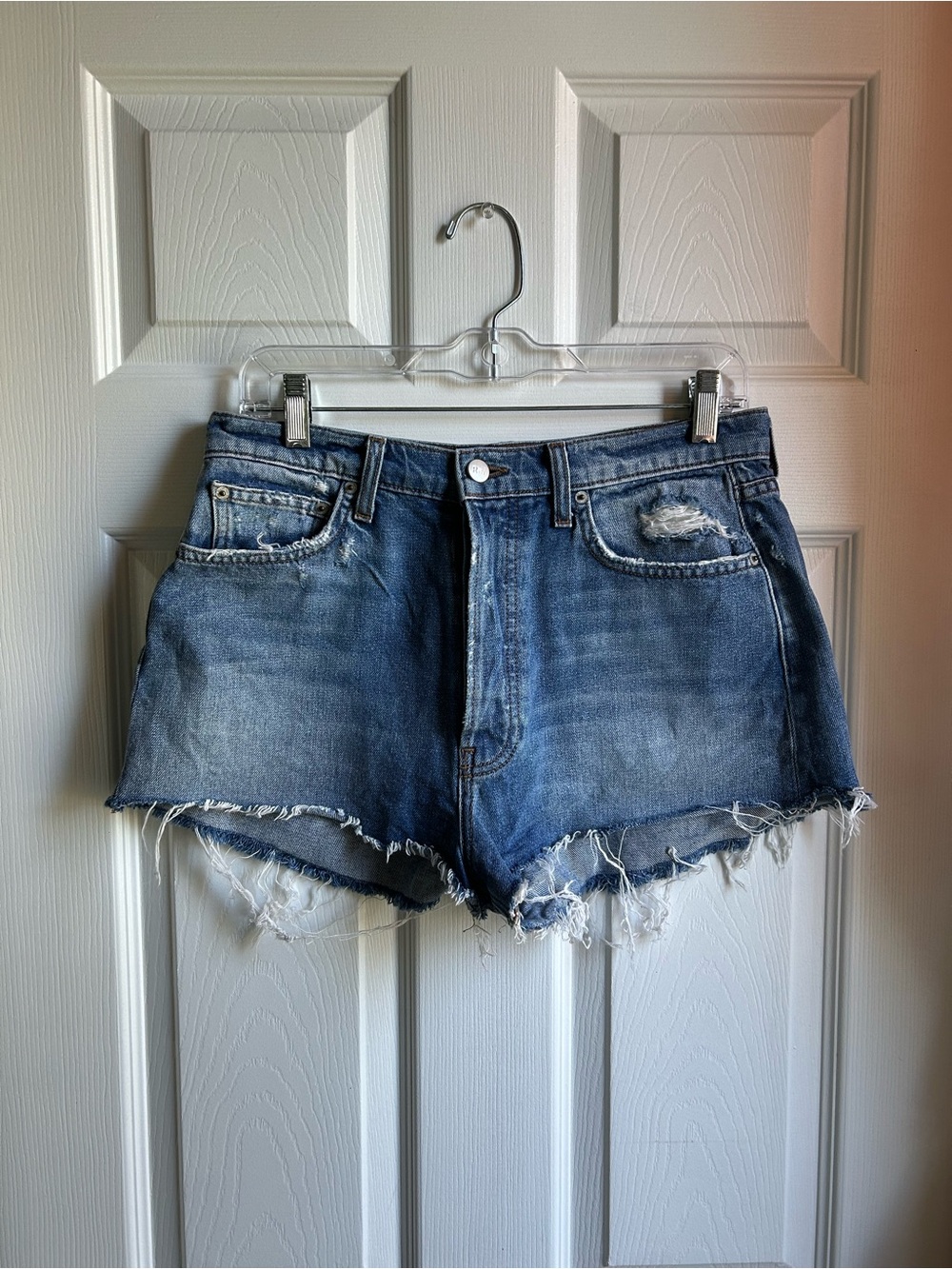 Reformation Mid-rise Cut-off Denim Jean Shorts - 29